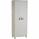 Armoire haute de rangement beige PLASTIKEN - 4 étageres et une penderie - Space SAVER - Intérieur et Extérieur