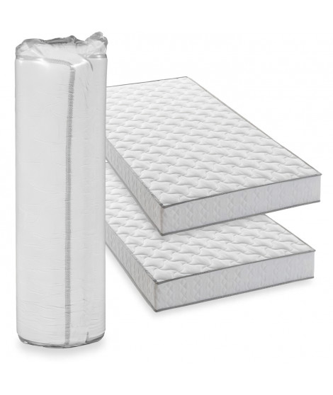 Lot de 2 matelas - 90 x 190 cm - Mousse - 14 cm - 5 zones de confort -  DEKO DREAM - Hahtuva