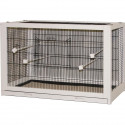 KERBL Voliere en bois 100x50x60cm - Blanc - Meuble non fourni - Pour oiseau