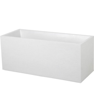 EDA Jardiniere Graphit - 99,5 x 39 x H 43 cm - 97,6 L - Blanc cérusé