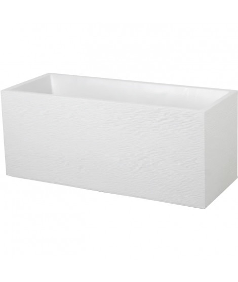 EDA Jardiniere Graphit - 99,5 x 39 x H 43 cm - 97,6 L - Blanc cérusé