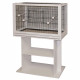 KERBL Voliere en bois 100x50x60cm - Blanc - Meuble non fourni - Pour oiseau