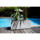 EDA Jardiniere Graphit - 99,5 x 39 x H 43 cm - 97,6 L - Blanc cérusé