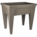 Potager surélevé EDA PLASTIQUE VEG&Table MAX - Zone de rétention d'eau - Pieds amovibles - Taupe