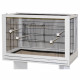 KERBL Voliere en bois 100x50x60cm - Blanc - Meuble non fourni - Pour oiseau