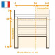 Volet roulant H140 x L100 cm en coffre aluminium PVC recoupable en largeur et hauteur - Manoeuvre électrique filaire - Coloris