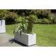 EDA Jardiniere Graphit - 99,5 x 39 x H 43 cm - 97,6 L - Blanc cérusé