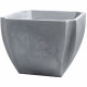 EDA Bac a Arbustes PALMEA Carré 110 L - avec Roulettes - Double Paroi - Réserve d'Eau Intégrée - 70 x 70 x 55 cm - Gris