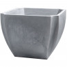 EDA Bac a Arbustes PALMEA Carré 110 L - avec Roulettes - Double Paroi - Réserve d'Eau Intégrée - 70 x 70 x 55 cm - Gris