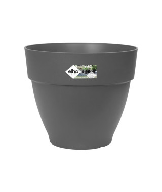 ELHO Vibia Campana Pot de fleurs Rond 65 - Noir - Ø 65 x H 56 cm - extérieur - 100% recyclé