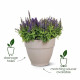 ELHO Vibia Campana Pot de fleurs Rond 65 - Noir - Ø 65 x H 56 cm - extérieur - 100% recyclé