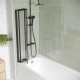 Pare Baignoire 4 volets - GELCO - LEXIA Noir - 110 x 140