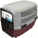 M-PETS Caisse de transport Viaggio Carrier L - 81,3x56x58,5cm - Bordeaux et gris - Pour chien