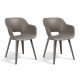 Chaises d'extérieur Akola - Keter - Lot de 2 - Résine - Cappuccino - Robuste et léger