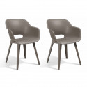 Chaises d'extérieur Akola - Keter - Lot de 2 - Résine - Cappuccino - Robuste et léger