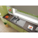 STRADOUR Evier cuisine a encastrer 1,5 bac + 1 égouttoir Arena - Résine - 100 x 50 cm - Gris béton