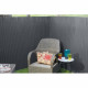 Canisse double face PVC gris anthracite - 1,5 x 3 m - 100% occultant - 1500 g/m²- Set de fixation - NATURE