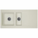 STRADOUR Evier cuisine a encastrer 1,5 bac + 1 égouttoir Einna - Résine - 100 x 50 cm - Blanc