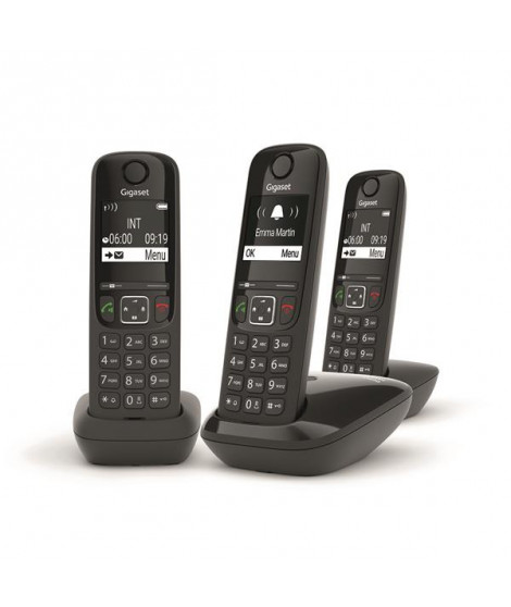 GIGASET - Téléphone résidentiel AS690TRIONOIR