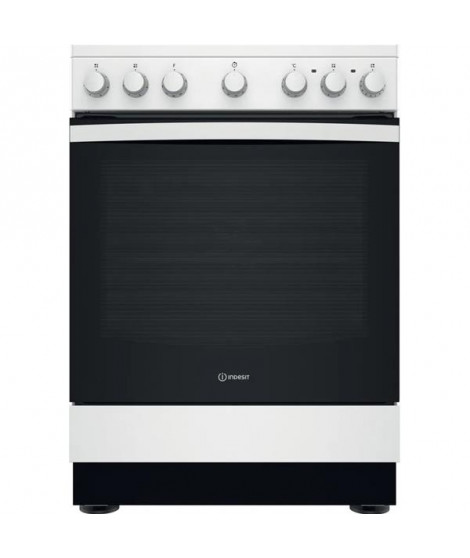 INDESIT - Cuisinière vitrocéramique IS67V5PCW/E