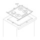 ROSIERES - Table de cuisson gaz RVG6BR4SB/1