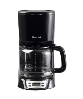 BRANDT - Cafetière filtre 18 tasses programmable Noire - CAF1318E