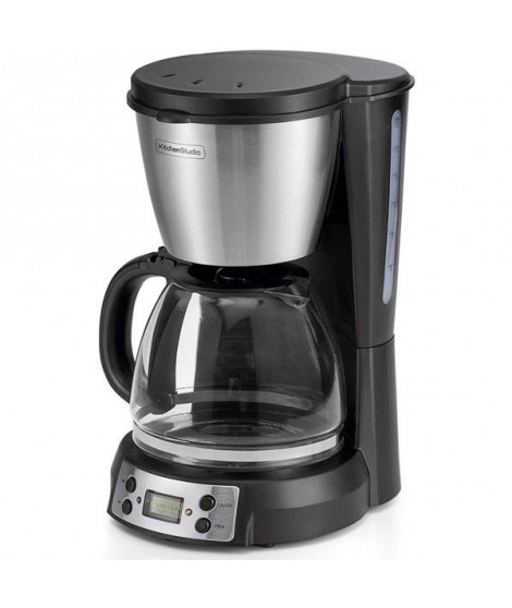 KITCHENCHEF - Cafetière filtre 12 t. programmable Noire Inox - Kitchen Studio - KSMD250T