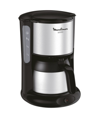 MOULINEX - Cafetière filtre 8 tasses isotherme Noire & Inox - Subito - FT360811