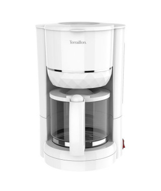 TERRAILLON - Cafetière filtre 10/15 tasses Blanche - Diamant - 15353