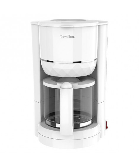 TERRAILLON - Cafetière filtre 10/15 tasses Blanche - Diamant - 15353