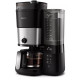 PHILIPS - Cafetière filtre programmable avec broyeur Noir & Argent - HD7888.01