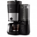 PHILIPS - Cafetière filtre programmable avec broyeur Noir & Argent - HD7888.01