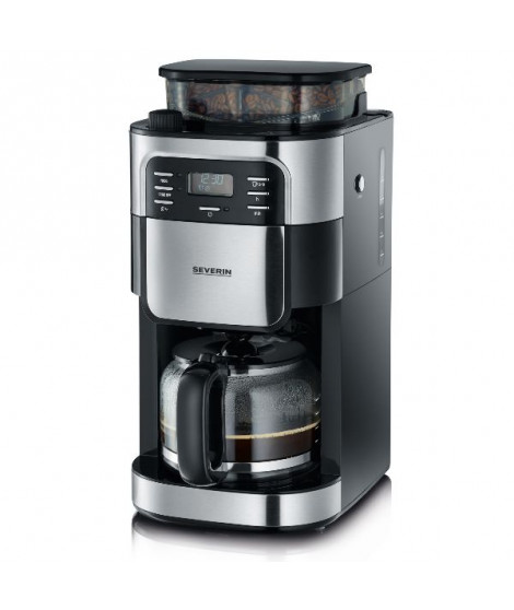 SEVERIN - Cafetière filtre 10/15 tasses avec broyeur Noire & Inox - 4810