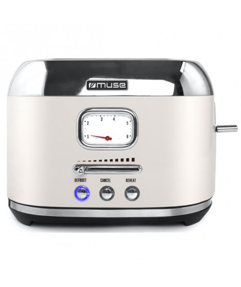 MUSE - Grille-pain 2 fentes Crème & Inox - Collection of Inspiration - MS120SC