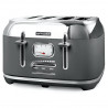 MUSE - Grille-pain 4 fentes Gris & Inox - Collection of Inspiration - MS131DG