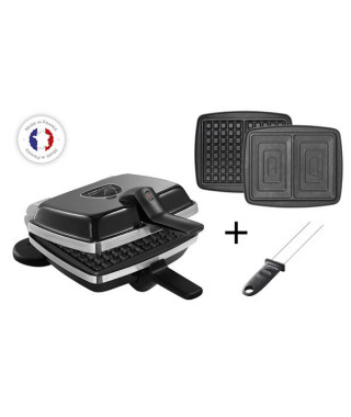 LAGRANGE - Gaufrier / Croque + pic à gaufres - Super 2 Antiadhésif - 39426