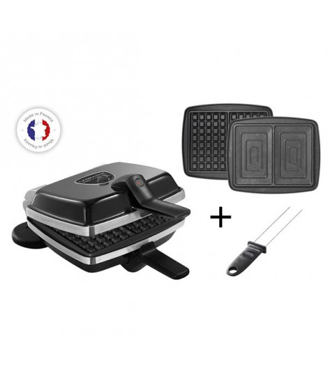 LAGRANGE - Gaufrier / Croque + pic à gaufres - Super 2 Antiadhésif - 39426