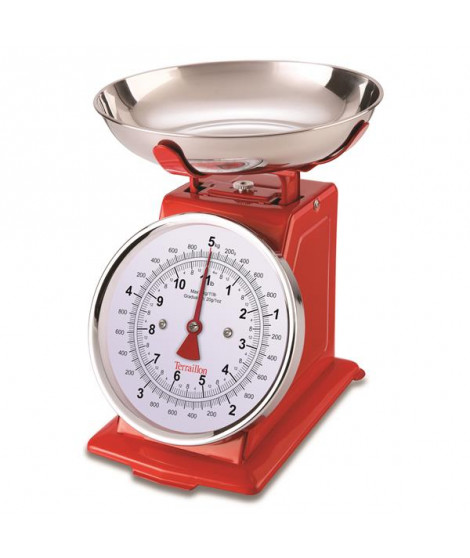 TERRAILLON - Balance mécanique 5 kg Rétro Rouge - Tradition 500