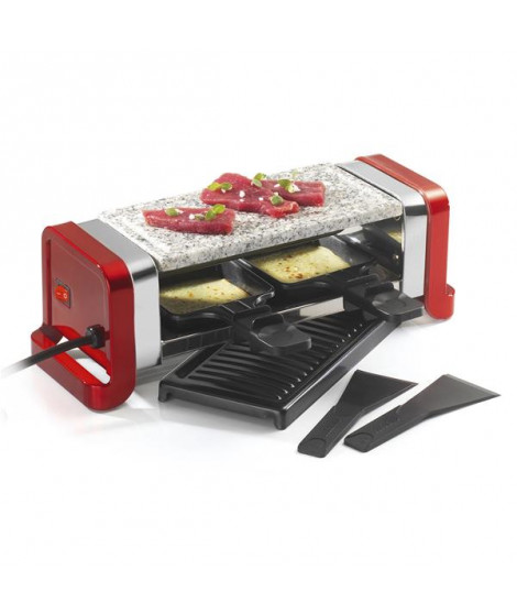 KITCHENCHEF - Raclette / Gril / Pierre 2 personnes Rouge Métal - GR202-350R
