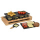 KITCHENCHEF - Appareil à raclette, Grill & Crêpes 8 personnes - KCWOOD8MAXI