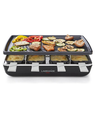 LAGRANGE - Raclette Grill Crêpes 8 personnes Noire - Élément - 179301