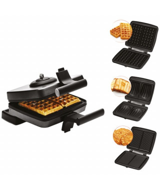 FRIFRI - Gaufrier + croque + gaufrettes Noir - Cool Touch - FRI022824512BLP