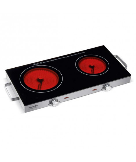 KITCHENCHEF - Plaque vitrocéramique 2 foyers - KCPPV2800