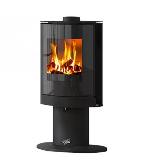 GODIN - Poêle à bois longiligne 411110NOIR