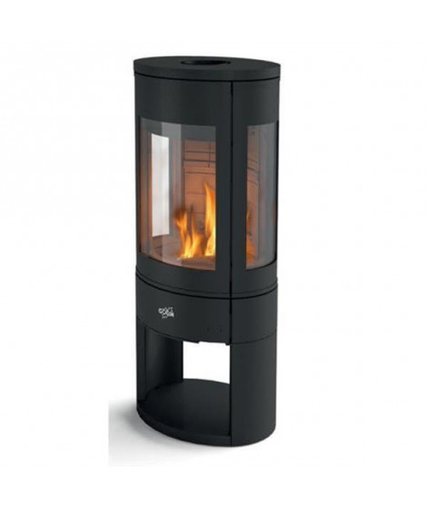 GODIN - Poêle à bois longiligne 411106NOIR