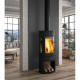 GODIN - Poêle à bois longiligne 411106NOIR