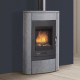 GODIN - Poêle à bois longiligne 369130PIERREBLEUE