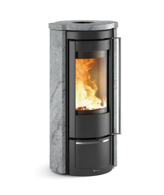 NORDICA - Poêle à bois longiligne LIUPIETRAPIERRENATURELLE