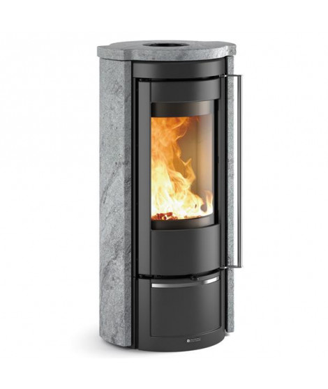 NORDICA - Poêle à bois longiligne LIUPIETRAPIERRENATURELLE