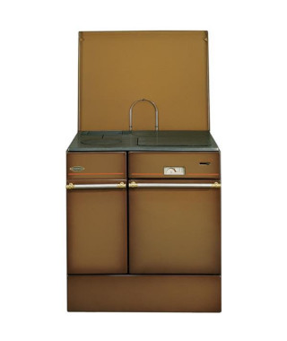 GODIN - Cuisinière à bois 240162BRUNFONCEPOLI